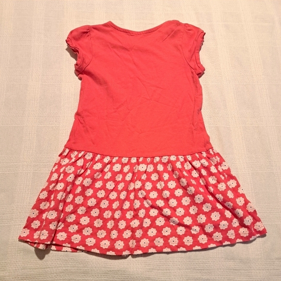 Gymboree girls size 5-6 solid top floral bottom tshirt dress - Picture 3 of 3